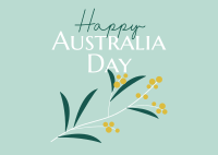 Golden Wattle  for Aussie Day Postcard