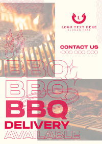 Unique BBQ Delivery Flyer Design