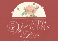 Modern Nostalgia Women's Day Postcard