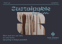 Elegant Minimalist Sustainable Fashion Postcard