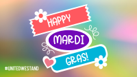 Mardi Gras Flag Zoom Background