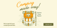 Camping made easy Twitter Post