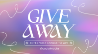 Minimalist Gradient Giveaway Facebook Event Cover Design