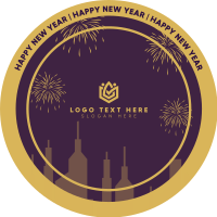 New Year Fireworks Pinterest Profile Picture Design