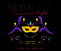 Mardi Gras Carnival Night Facebook Post