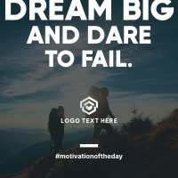 Dream Big Motivation Instagram Post Design