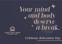 Celebrate Relaxation Day Postcard