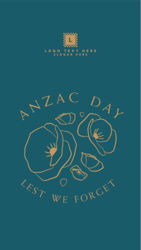 Anzac Day Minimalist Facebook Story Design