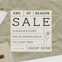 Minimal Conservative Season End Sale Instagram Post Image Preview