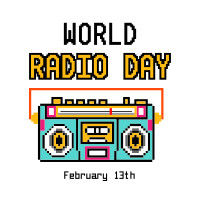 Radio 8 Bit Instagram Post Design