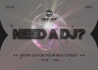 Hire a DJ  Postcard