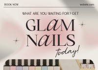 Elegant Nail Salon Postcard Design