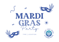 Mardi Gras Party Postcard