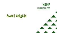 Green Tropical Wordmark Business Card