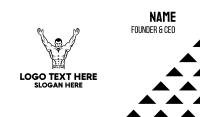 Strong Muscle Man Business Card Design