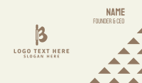 Rolling Pin Letter B Business Card