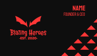 Horror Bat Wings Business Card Image Preview