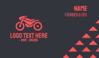 Automotive Red Motorcycle  Business Card Image Preview