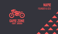 Automotive Red Motorcycle  Business Card