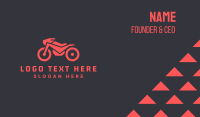 Automotive Red Motorcycle  Business Card