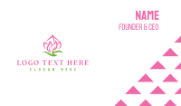 Pink Fire Flower Business Card