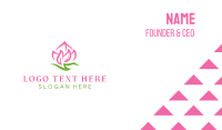 Pink Fire Flower Business Card