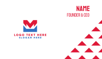 Red Blue M Business Card