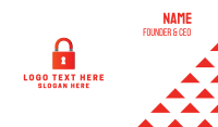 Red Padlock Business Card example 2