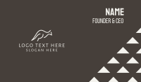Minimalist White Kangaroo Business Card