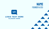 Blue Bars Chat App Business Card