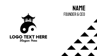 Yin Yang Peace Pagoda Business Card Design