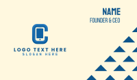 Mobile Phone Letter C Business Card Design