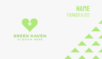 Green Star Heart Business Card Image Preview