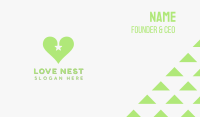 Green Star Heart Business Card Image Preview