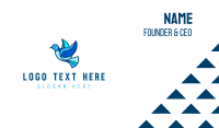 Blue Mosaic Bird Business Card