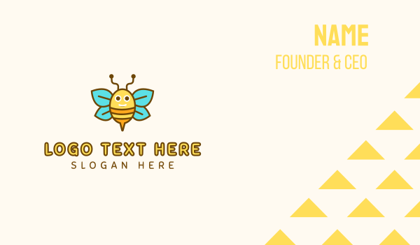 Cute Bee Business Card Design