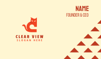 Orange Cat Letter C Business Card Image Preview