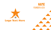 Orange Star House Business Card Design