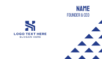 Industrial Blue X Business Card