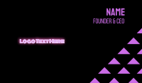 Pink Neon Business Card