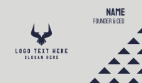 Geometric Eagle Horns Business Card Design