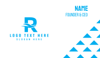 Blue Bird Letter R Business Card Design