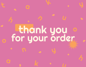 Quirky Letters and Shapes Thank You Card Image Preview