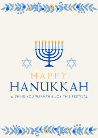 Floral Hanukkah Poster