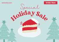 Special Holiday Cake Sale Postcard