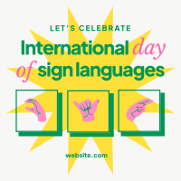 International Day of Sign Languages Instagram Post