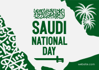Saudi National Day Postcard Design