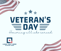 Honor Our Veterans Facebook Post