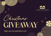 Abstract Christmas Giveaway Postcard