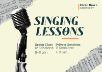 Singing Lessons Postcard